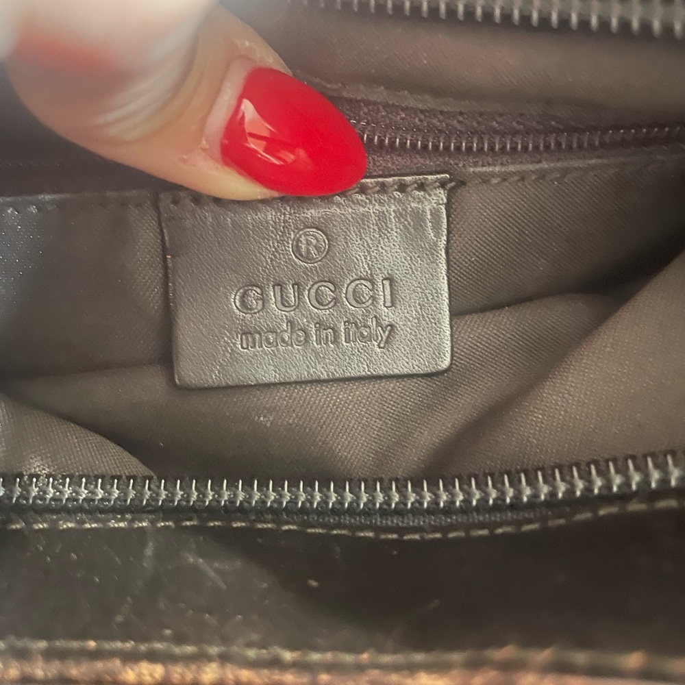 Gorgeous Vintage Y2K Tom Ford Era Velvet Gucci Brown Shoulder Mini Hobo Bag - Picture 6 of 10